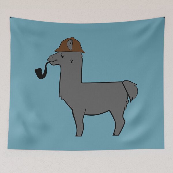 Item preview, The Great Llama Detective (Grey) designed and sold by CrimeLab.