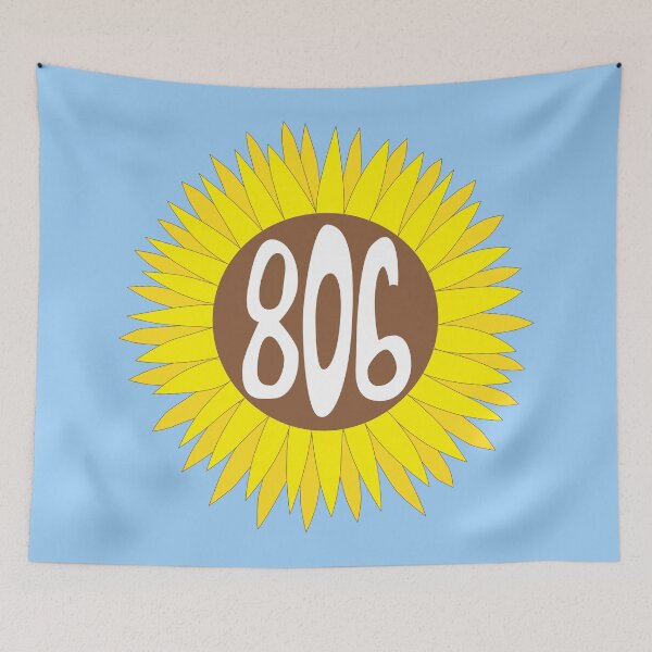 Item preview, Hand Drawn Texas Sunflower 806 Area Code designed and sold by itsrturn.