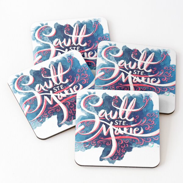 Item preview, Sault Ste. Marie Watercolor Calligraphy designed and sold by Jarrod Vandenberg.