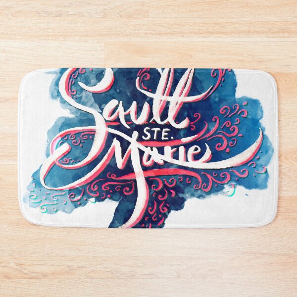 Item preview, Sault Ste. Marie Watercolor Calligraphy designed and sold by Jarrod Vandenberg.