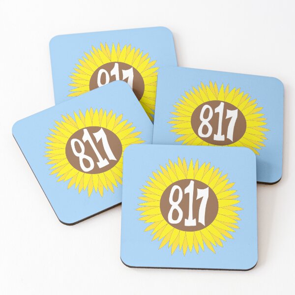 Item preview, Hand Drawn Texas Sunflower 817 Area Code designed and sold by itsrturn.