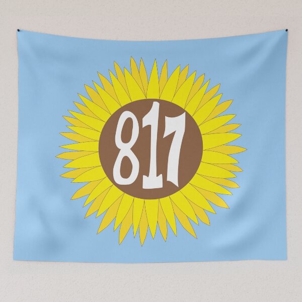 Item preview, Hand Drawn Texas Sunflower 817 Area Code designed and sold by itsrturn.