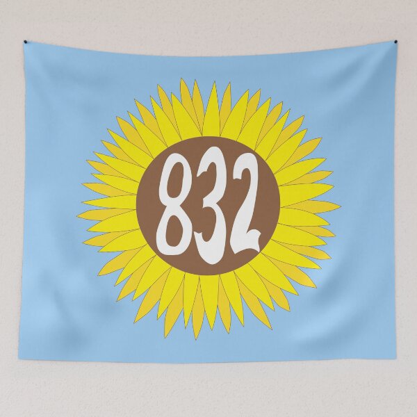 Item preview, Hand Drawn Texas Sunflower 832 Area Code designed and sold by itsrturn.