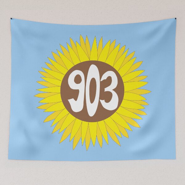 Item preview, Hand Drawn Texas Sunflower 903 Area Code designed and sold by itsrturn.