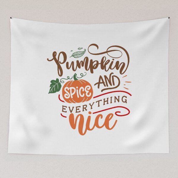 Item preview, Pumpkin Spice and Everything Nice - Autumnal Text Quote designed and sold by MysticMagpie.