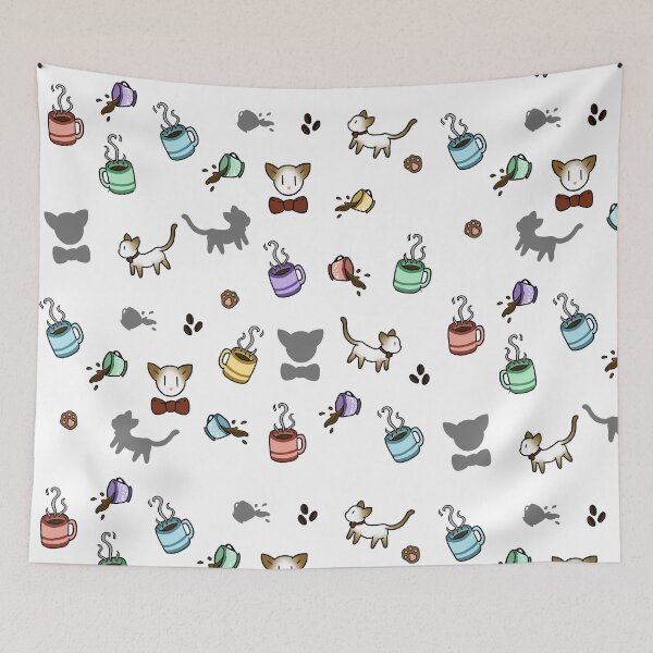 Item preview, Catffeine Pattern designed and sold by SaintCupcake.