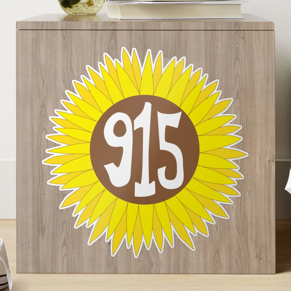 sunflower Hand Drawn Texas Sunflower 915 Area Code
