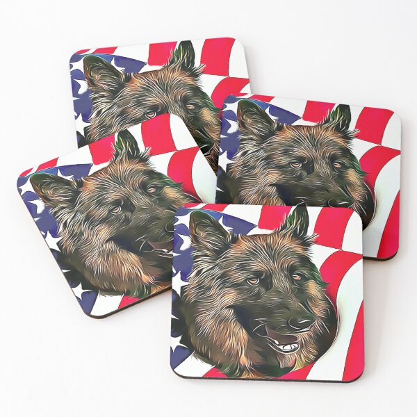 Item preview, German Shepherd & American Flag designed and sold by Sunleil.