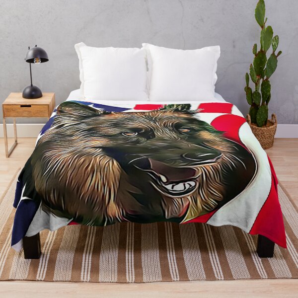 Item preview, German Shepherd & American Flag designed and sold by Sunleil.