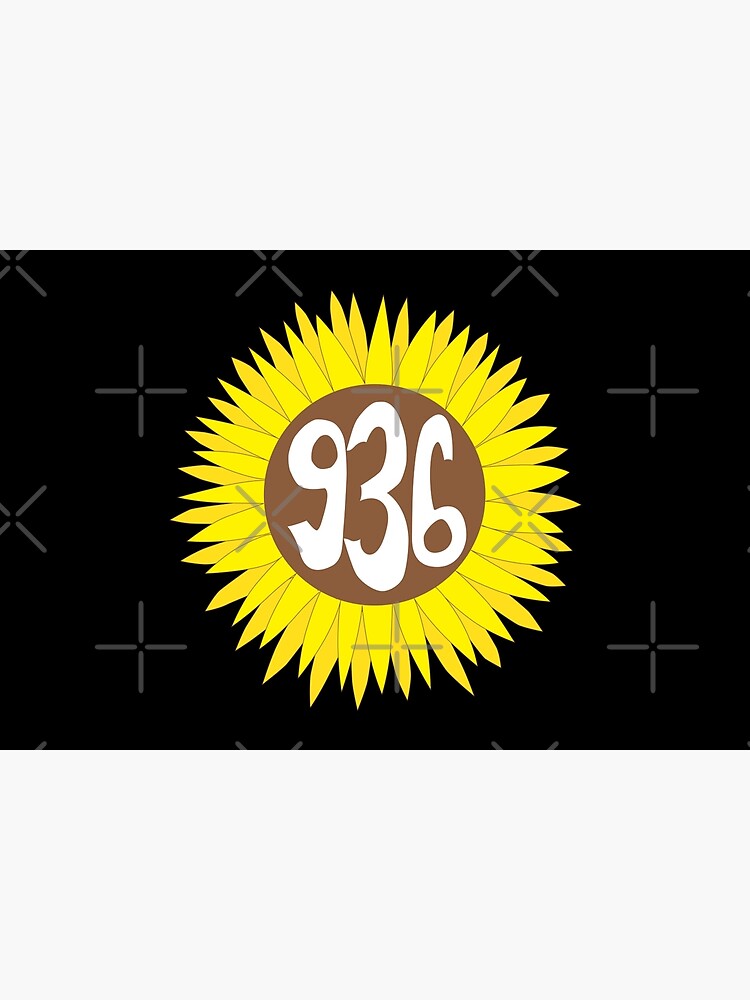 "Hand Drawn Texas Sunflower 936 Area Code" Bath Mat for Sale by