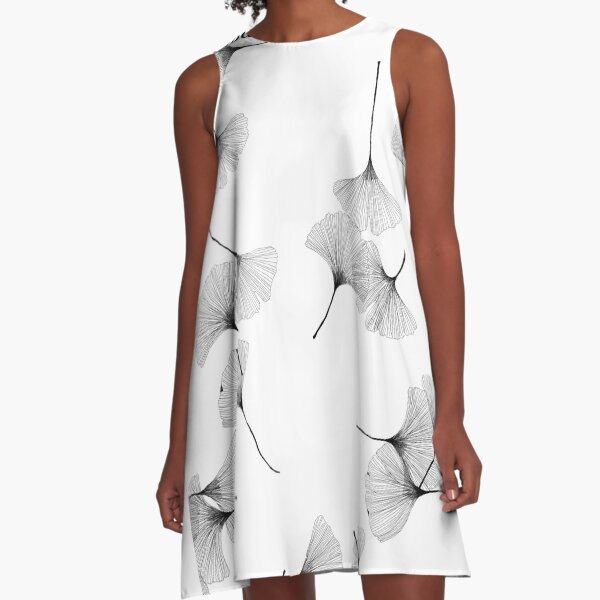 Item preview, Ginkgo leaf b+w urban pattern  designed and sold by Daisyannart.