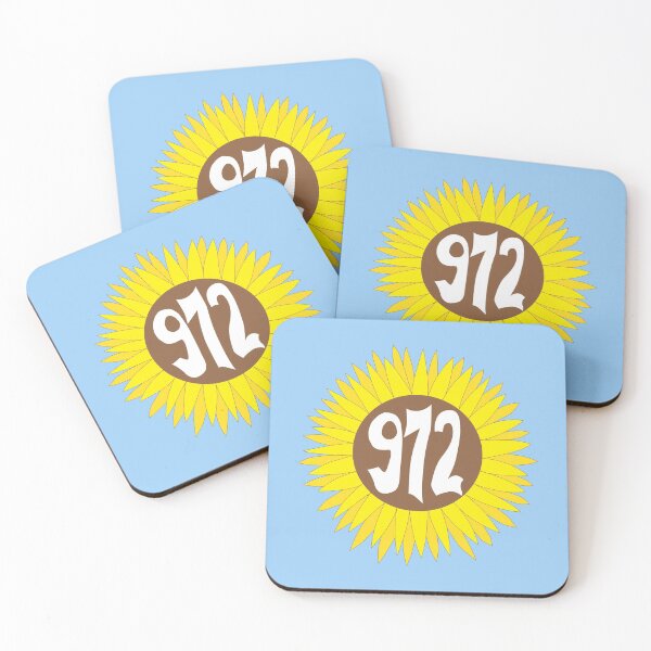 Item preview, Hand Drawn Texas Sunflower 972 Area Code designed and sold by itsrturn.
