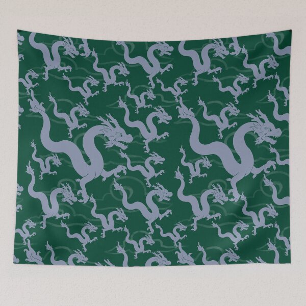 Item preview, Repeating Dragon and Cloud Pattern designed and sold by AndreaKimbleArt.