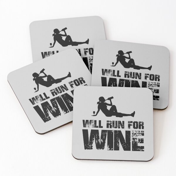 Item preview, Will run for wine - female runner designed and sold by PAVOCreative.