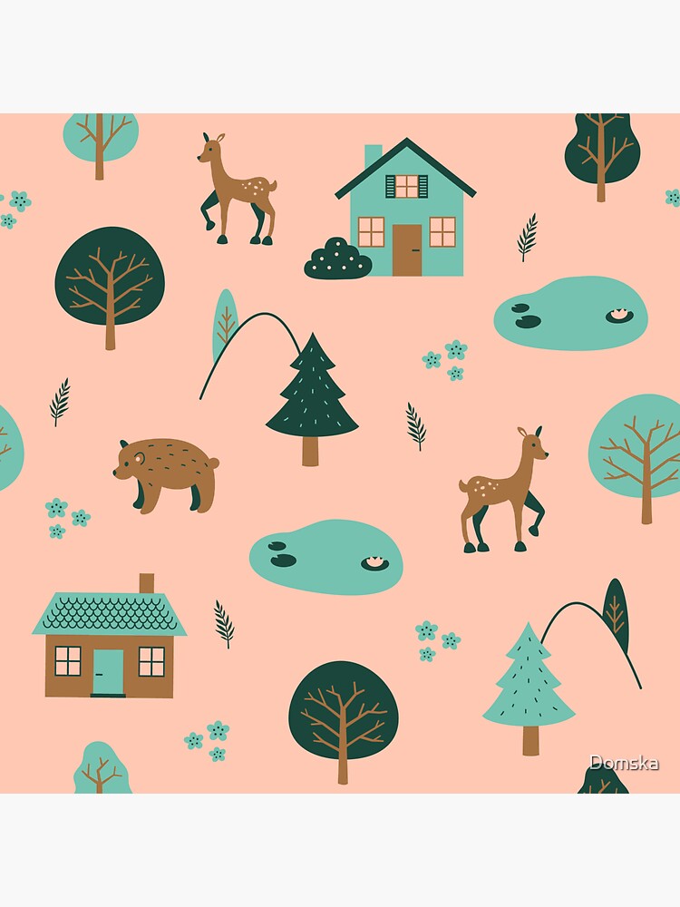 "Woodland limited color" Sticker by Domska Redbubble