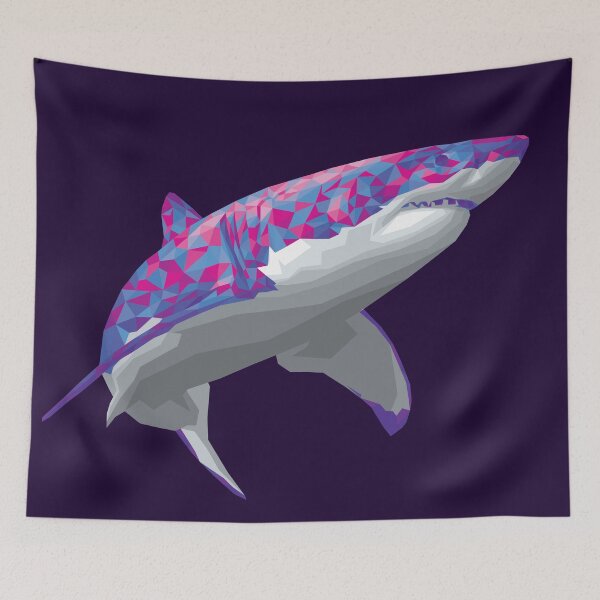 Item preview, Rainbow Geometric Shark designed and sold by polliadesign.