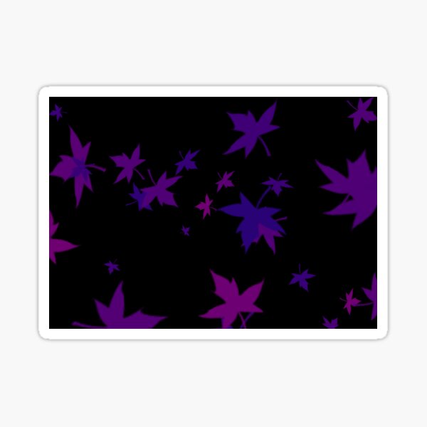 Purple on Black Sticker