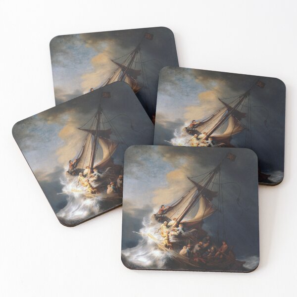 Item preview, ¡Cristo sutilmente arruinado en la tormenta en el lago de Galilea, piratas! designed and sold by weavernap.
