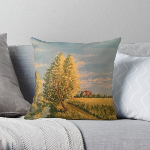 Longford River at Feltham Throw Pillow