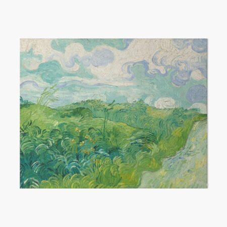 Green Wheat Fields, Auvers, Vincent van Gogh Art Board Print