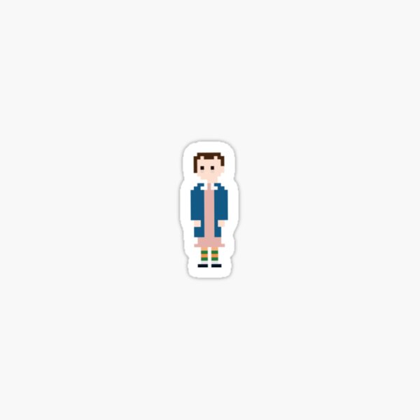 Eleven Stranger Things Pixel Art Sticker