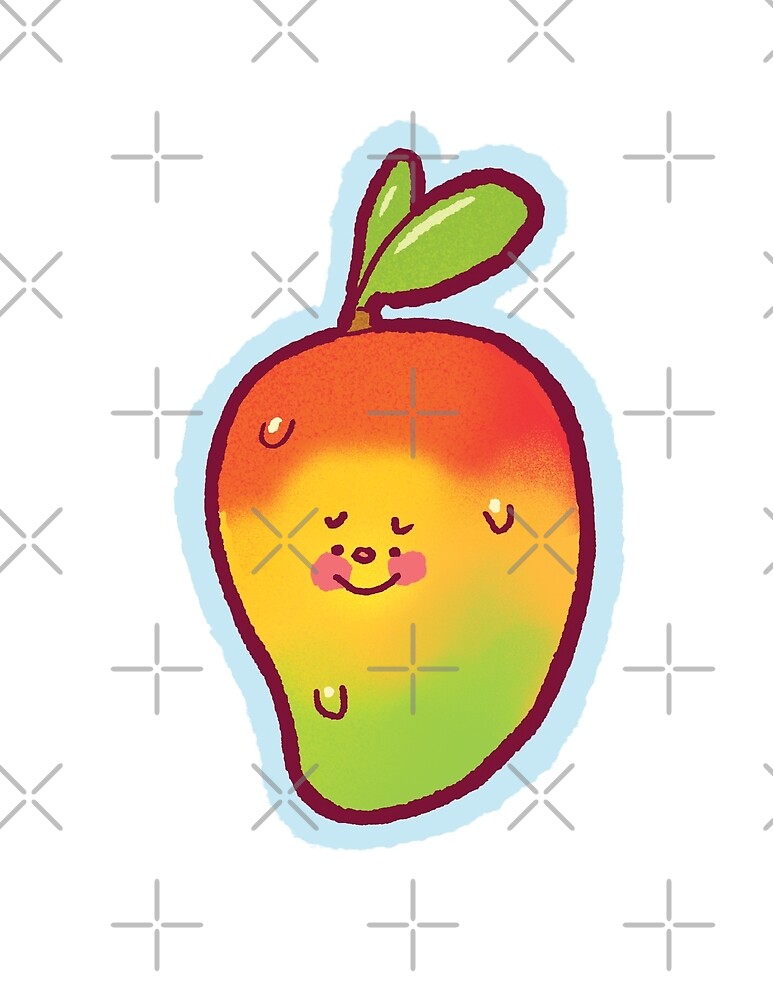 Mango Cutie Sticker By Caseandem Redbubble