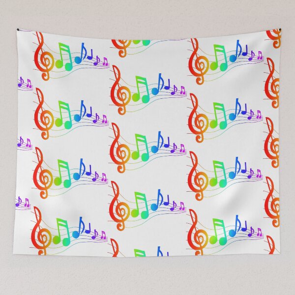 Item preview, Rainbow Music Notes designed and sold by Carpenoctemily.
