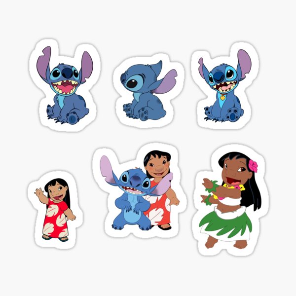 100 pcs Lilo & Stitch Cartoon Sticker, Lindas pegatinas de vinilo
