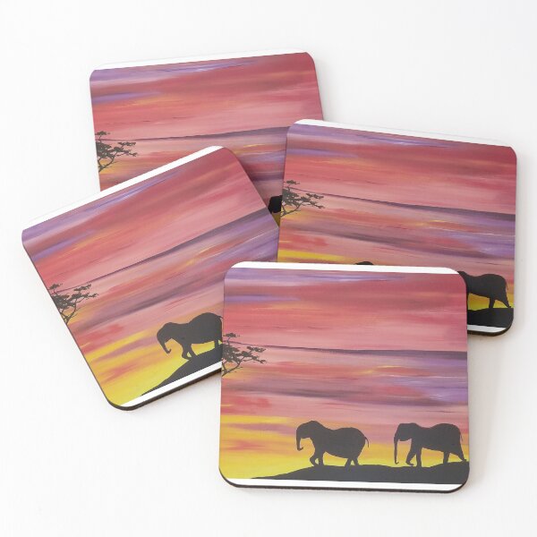 Item preview, Elephant trio in Sunset designed and sold by SlavicaB.