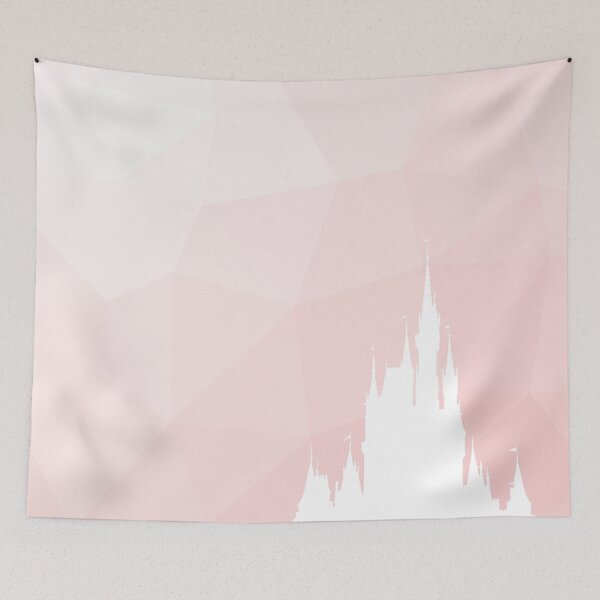Item preview, Geometric Magic Castle Silhouette Millennial Pink designed and sold by FandomTrading.