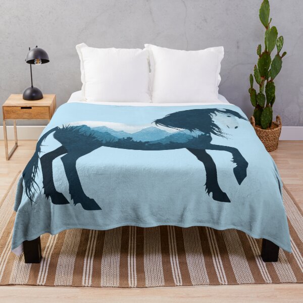 Item preview, Dramabite Wild Horse Mustang Equine Double Exposure Wildlife Animal designed and sold by dramabite.
