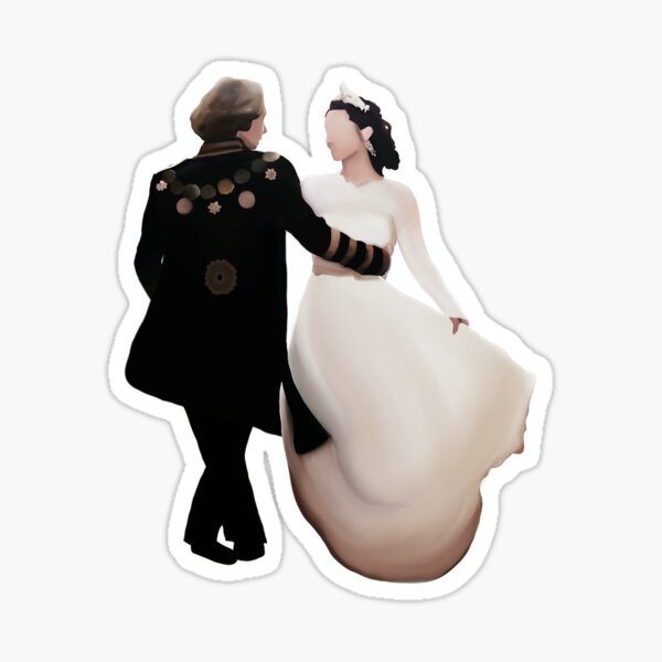 Dessin de la reine et du roi Sticker
