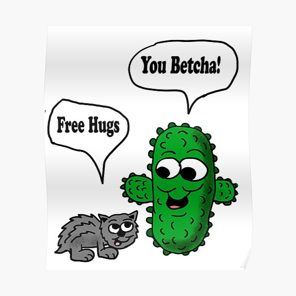 Free Hugs Meme Posters Redbubble