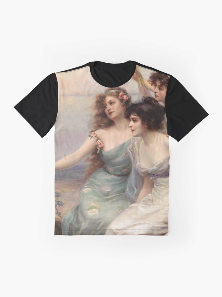 Thumbnail 4 of 5, Graphic T-Shirt, The Three Graces by Edouard Bisson designed and sold by xzendor7.