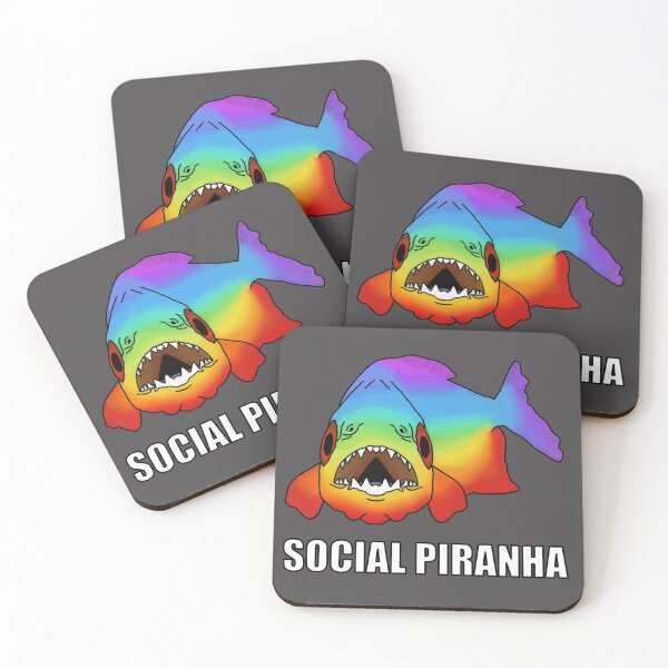 Item preview, Social Piranha - Rainbow designed and sold by Child of the Corn Designs.