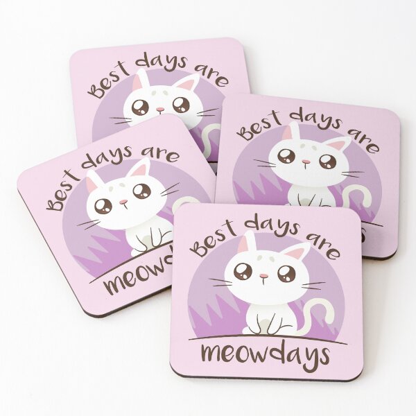 Item preview, Purple Cat - Best Days Are Meowdays designed and sold by Cute and Funny Animal Art Designs.