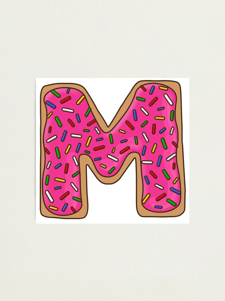 donut letter m photographic print for sale by mynameisliana  redbubble donut letter m photographic print for sale by mynameisliana  redbubble