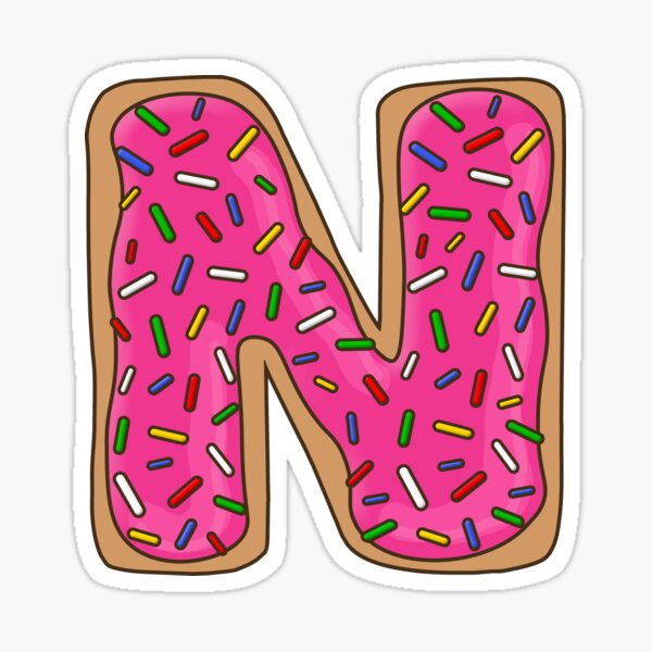 Item preview, Donut Letter N designed and sold by mynameisliana.