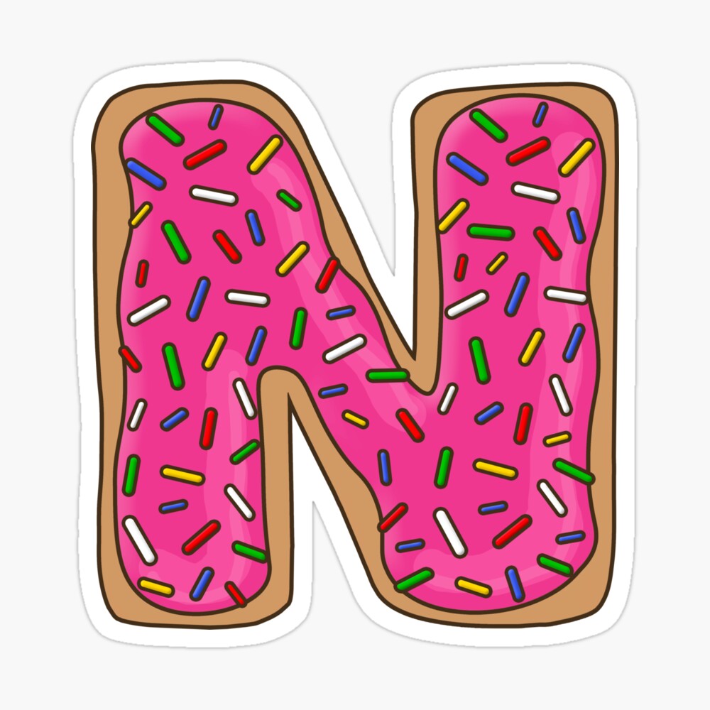 donut letter n photographic print by mynameisliana redbubble