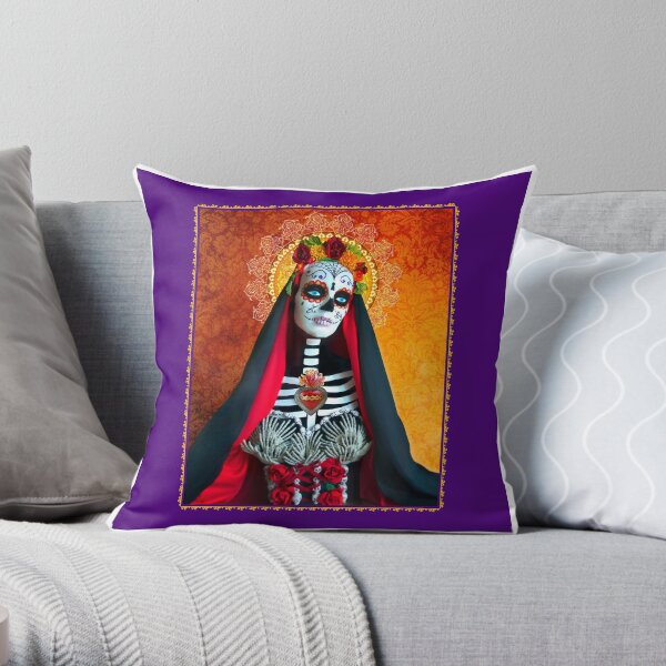 Santa Muerte Throw Pillow