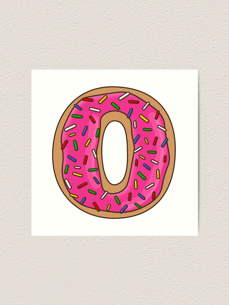 Donut Letter R Art Print for Sale by mynameisliana