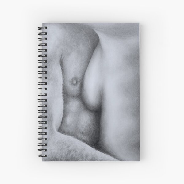 Safety - graphite, couple embracing Spiral Notebook