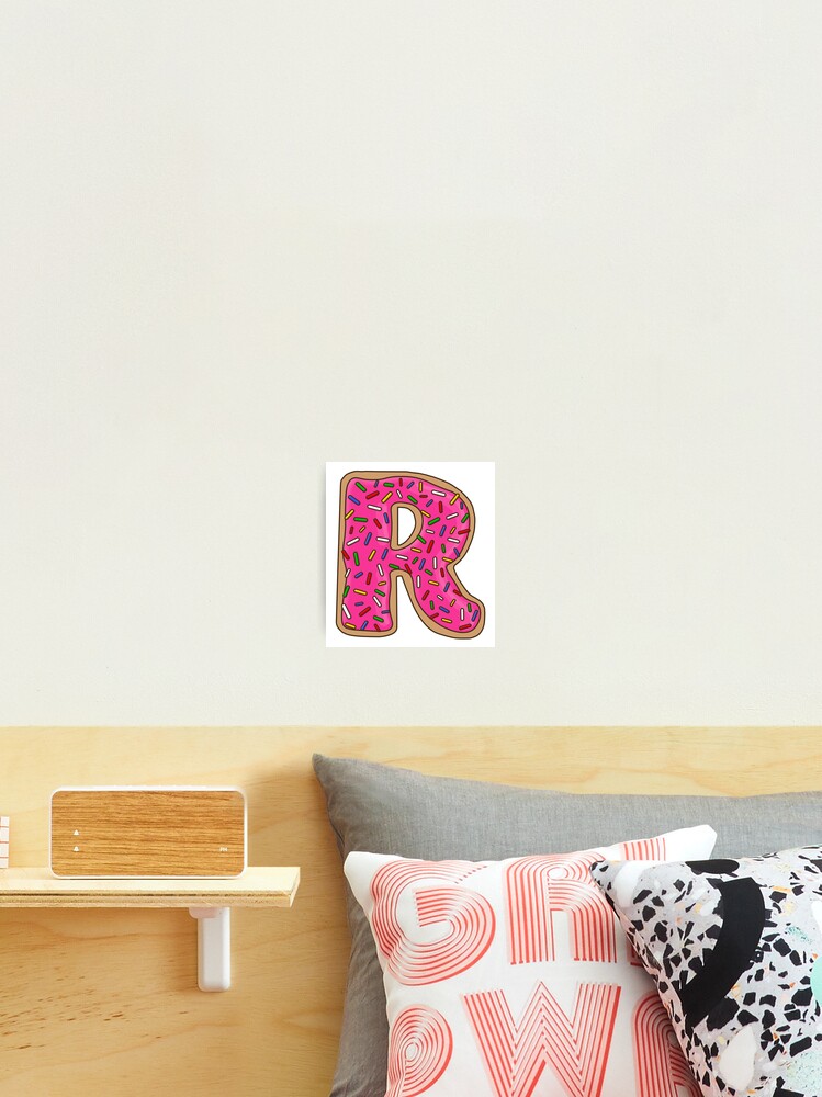 Donut Letter R Art Print for Sale by mynameisliana