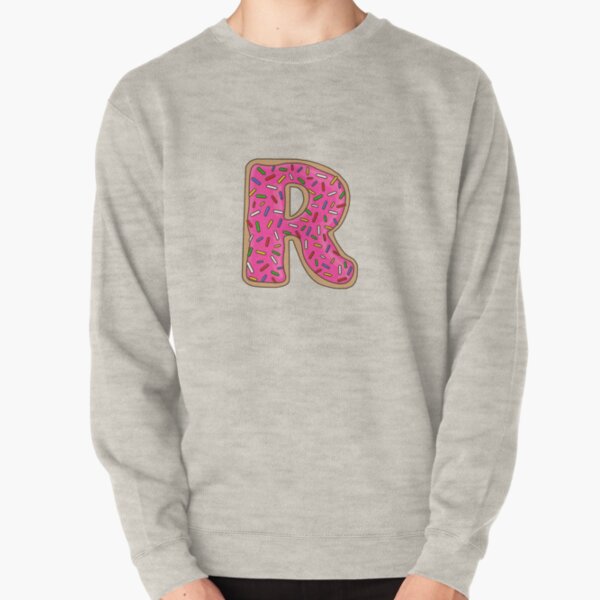 Donut Letter R Pullover Sweatshirt