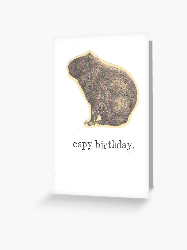 Carte De Vœux Anniversaire Capy Par Bluespecsstudio Redbubble