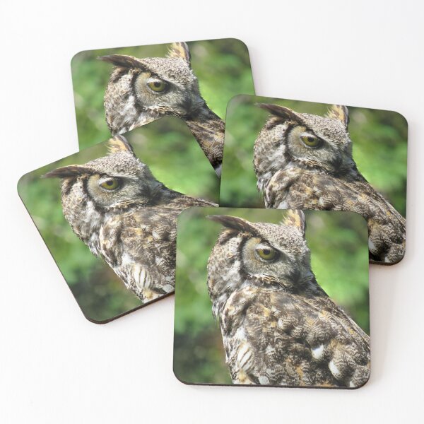 Item preview, Close up of a great horned owl  designed and sold by celinebisson.