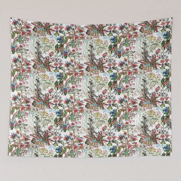 Item preview, Design created by Stephen Bowers after late 18th-century water-colour and block prints of fleurs tropicales et palmiers for toile de Jouy designed and sold by FriendsSLSA.