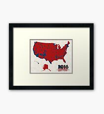 2016 Election Results Framed Print