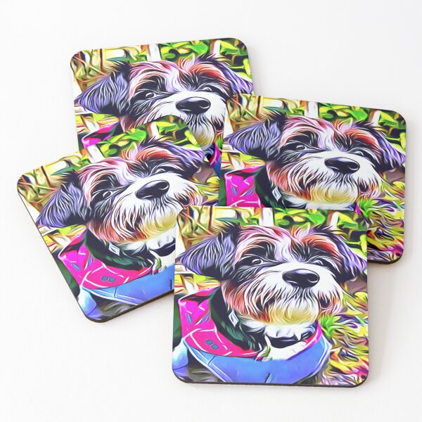 Item preview, Miniature Schnauzer Wearing Overalls designed and sold by Sunleil.