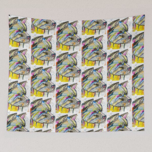 Item preview, Colorful Akita dog  designed and sold by Peta Wakeham.